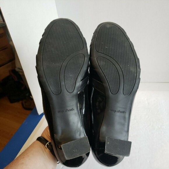 Easy Street Womens Black Open Toe Slip On Ballet Block Heels Size 8.5 - Picture 5 of 6